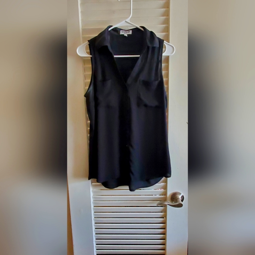 Express Portofino black sleeveless top